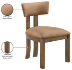 Lavrin - Vegan Leather Upholstered Dining Side Chair (Set of 2) - Walnut Base