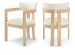 Lavrin - Vegan Leather Dining Arm Chair (Set of 2) - Natural Base
