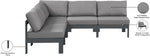 Nizuc - Outdoor Patio 5 Piece Modular Sectional With Gray Frame