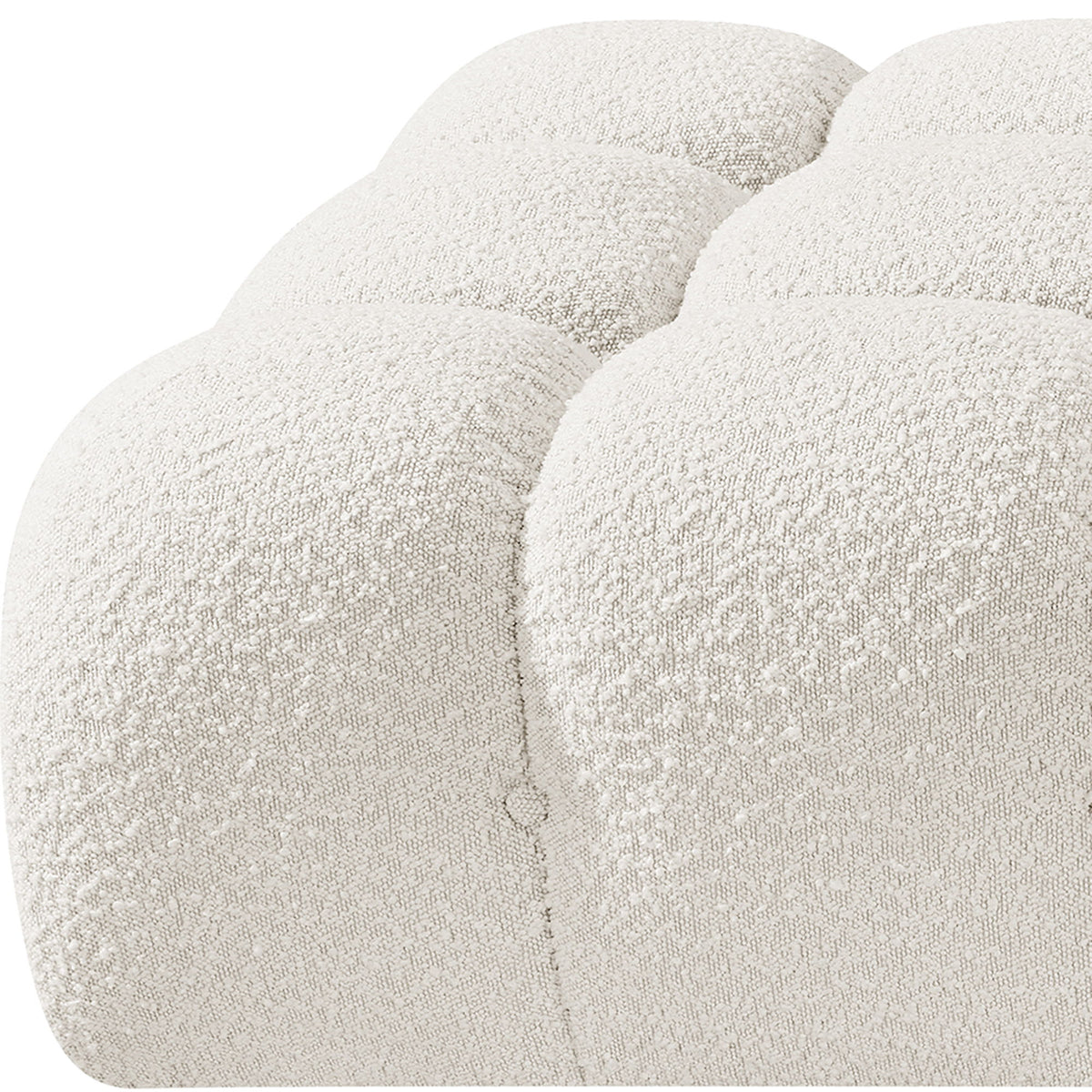 Ames - 3 Piece Boucle Modular Sofa With 1 Backless Seat