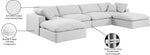 Comfy - 6 Piece Linen Modular Double Chaise Sectional