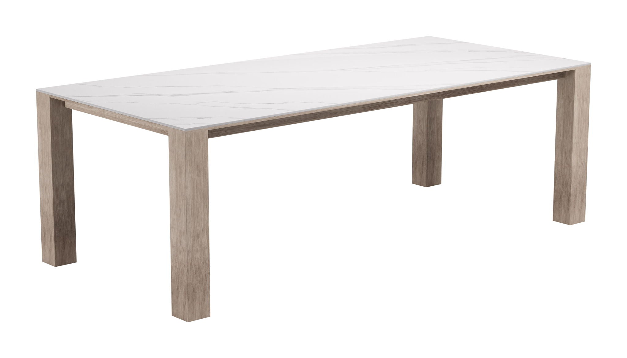 Leilani - Rectangular Dining Table - White / Light Brown