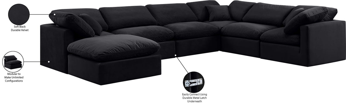 Indulge - Velvet 7 Piece Modular Sectional