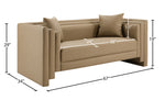 Everett - Vegan Leather 67" Upholstered Loveseat - Tan