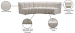 Infinity - 3 Piece Velvet Modular Sectional