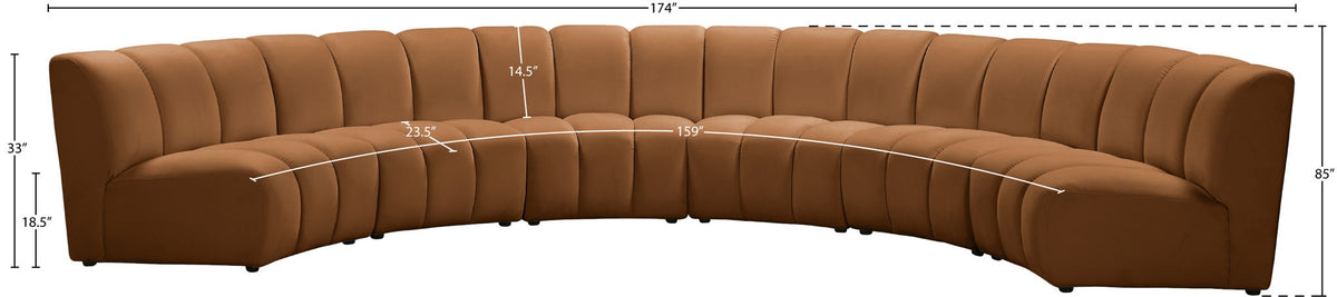 Infinity - 6 Piece Modular Sectional - Saddle