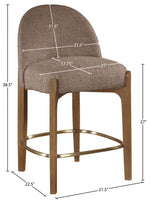 Torino - Counter Stool With Brushed Brown Base