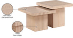 Spencer - 18" Oak Veneer 2 Piece Coffee Table