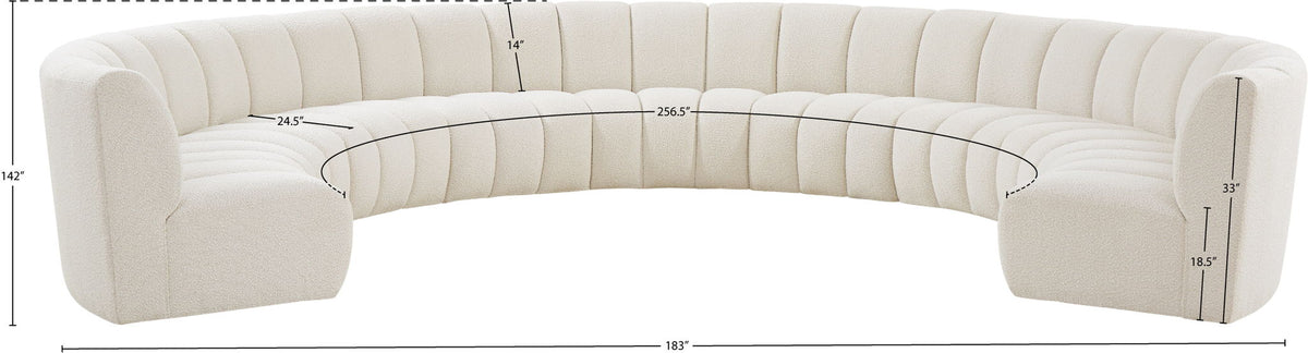 Infinity - 9 Piece Boucle Modular Sectional