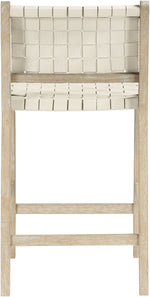 Entwine - Vegan Leather Upholstered Counter Stool - Painted Natural