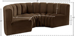 Arc - Velvet 4 Piece U-Shaped Modular Sofa