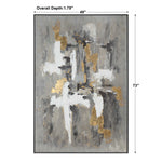 Crossover - Hand Painted Canvas - Black / Gold / Gray