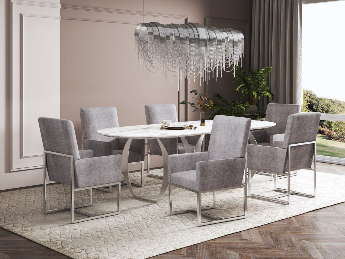 Element - Dining Arm Chair - Steel