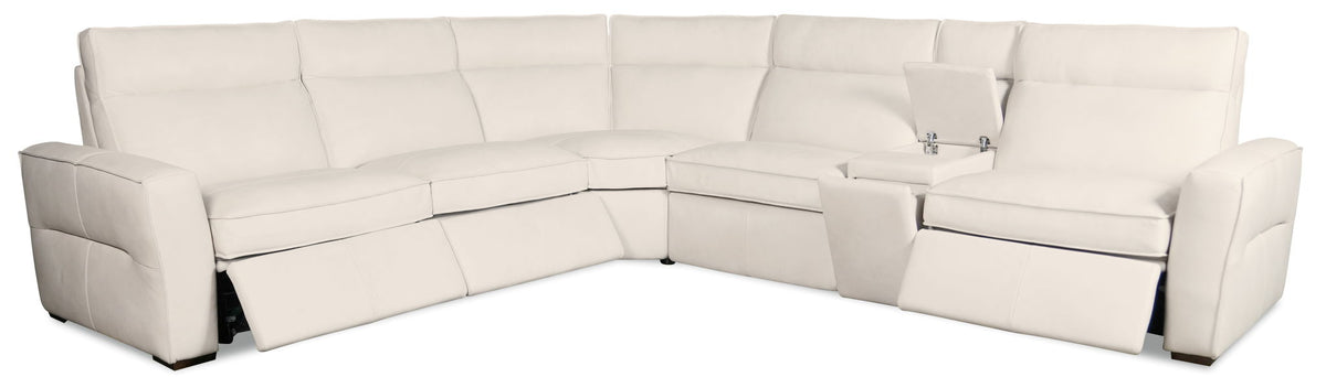 MS - Vann Six-Piece Power Sectional - White