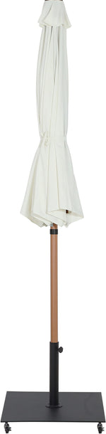 Fiji - Aluminum Patio Umbrella With Square Black And Teak Base