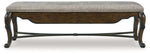 Maylee - Upholstered Storage Bench - Dark Brown