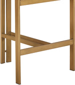 Aurum - Vegan Leather Upholstered Counter Stool With Brushed Brass Base