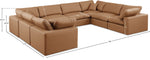 Comfy - 8 Piece Faux Leather Modular Sectional