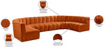 Arc - Velvet Modular U-Shaped Sectional