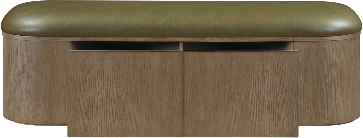 Velden - Upholstered Storage Bench With Stained Brown Base