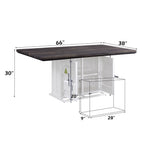 Cargo - Dining Table - Antique Walnut & White
