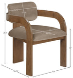 Cedra - Velvet Performance Fabric Upholstered Dining Chair (Set of 2) - Brown Frame