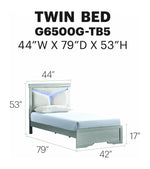 Glory Furniture - Lorana - Bed With LED Headboard