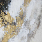 Moon Landing - Hand Painted Abstract Art - Black / Brown / Gold / Gray / White