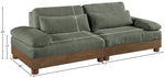 Turin - Chenille Fabric Upholstered Modular Sectional - Green