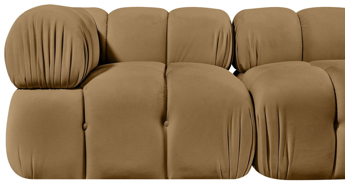 Orin - Velvet Performance Fabric Upholstered 2 Piece Modular Sofa (2 Corner Chairs)