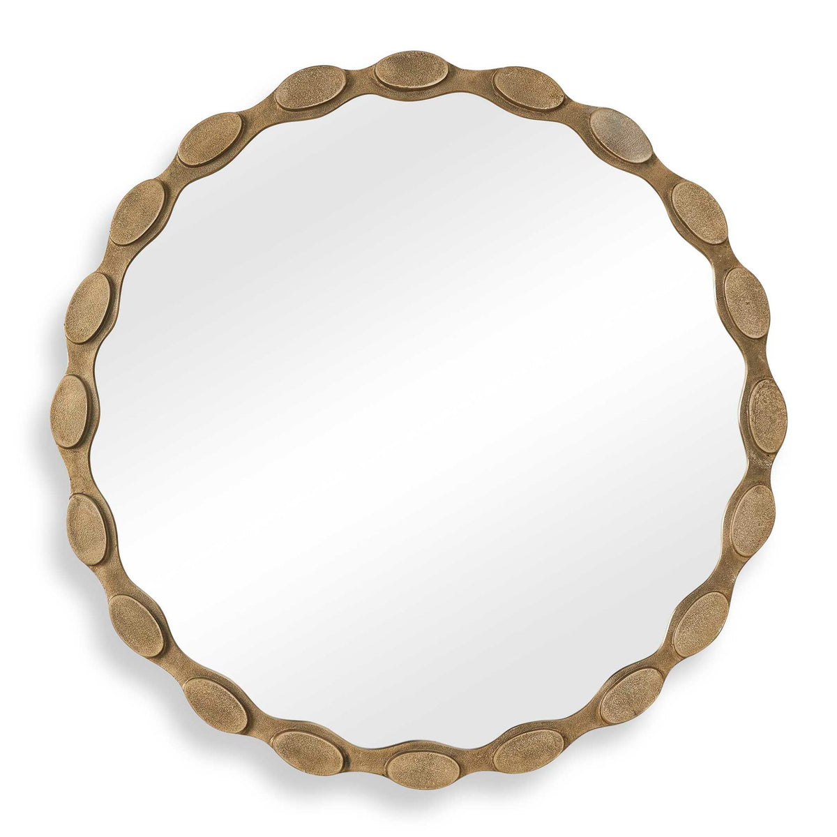 Marietta - Round Brass Mirror - Brass / Gold