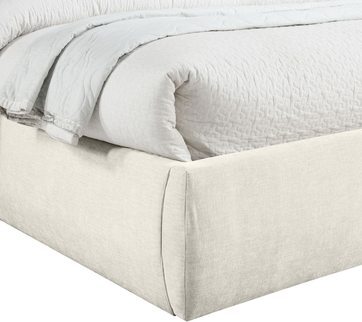 Adam - Chenille Fabric Bed With 89" Headboard