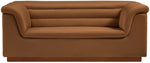Cascade - Velvet Loveseat - Saddle