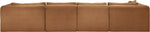 Shaggy - Fabric 5 Piece Modular Sectional With Chaise And Ottoman