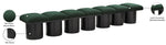 Pavilion - 7 Piece Modular Bench With Black Base