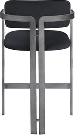 Aurum - Vegan Leather Upholstered Counter Stool With Gray Base