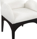 Waldorf - Chenille Dining Arm Chair With Black Legs