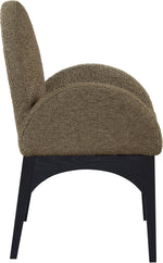 Waldorf - Boucle Dining Arm Chair With Black Legs