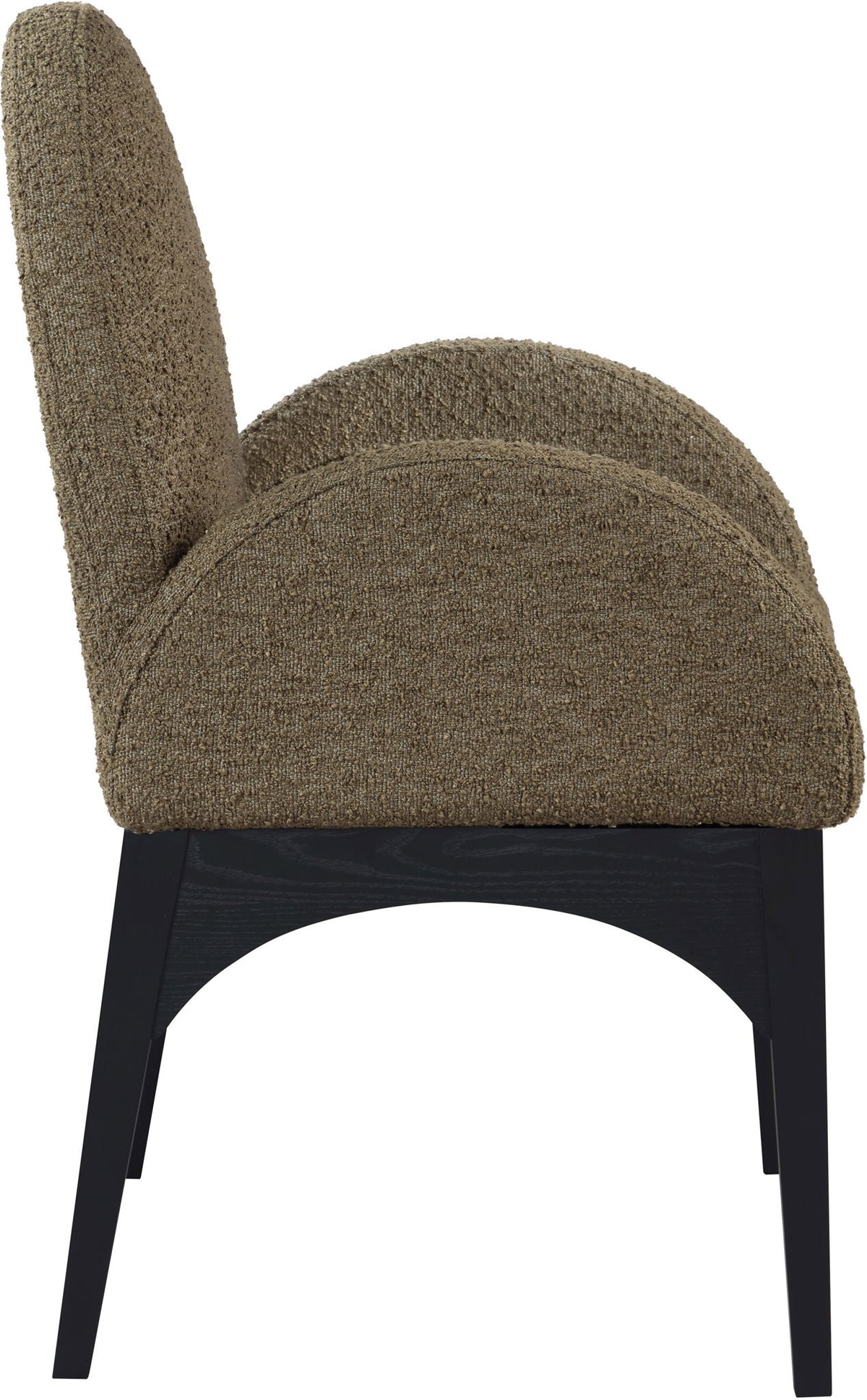 Waldorf - Boucle Dining Arm Chair With Black Legs