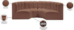 Arc - Faux Leather 4 Piece U-Shaped Modular Sofa