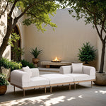Laguna - 3 Piece 106.5" Outdoor Patio Modular Sofa With Backless Seat