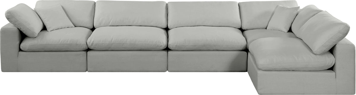 Comfy - 5 Piece Linen Modular Sectional