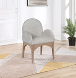Waldorf - Chenille Dining Arm Chair With Natural Legs