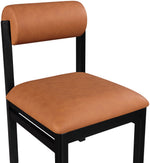 Roundhill - Faux Leather Dining Chair (Set of 2) - Black Frame