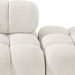 Ames - 3 Piece Boucle Upholstered Modular Sofa With 2 Backless Seats
