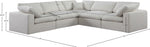 Comfy - 5 Piece Linen Modular Corner Sectional