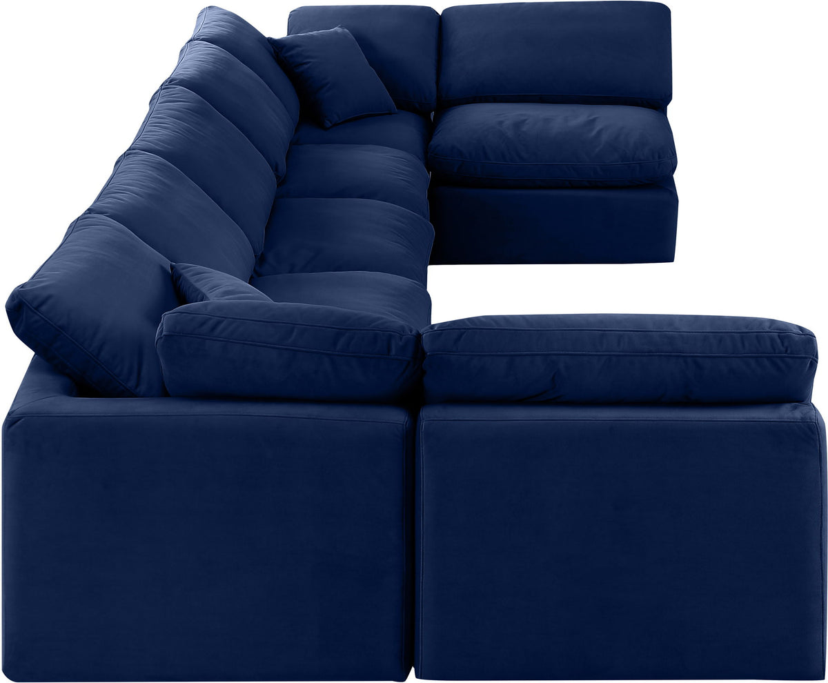 Indulge - Velvet 7 Piece Modular U-Shaped Sectional