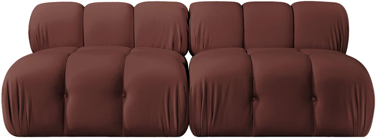 Orin - Velvet Performance Fabric Upholstered 2 Piece Modular Sofa