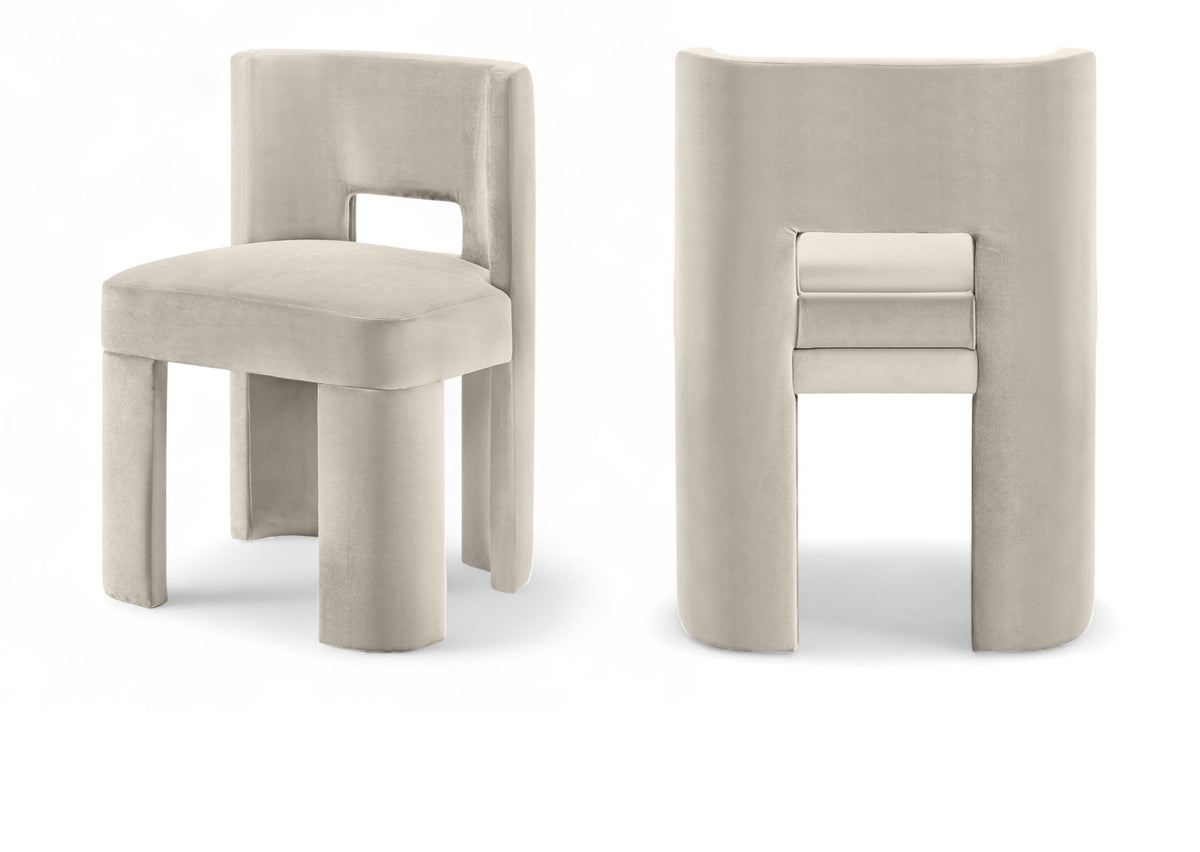 Zuno - Velvet Performance Fabric Upholstered Dining Chair (Set of 2)