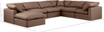 Indulge - Faux Leather 7 Piece Modular Sectional